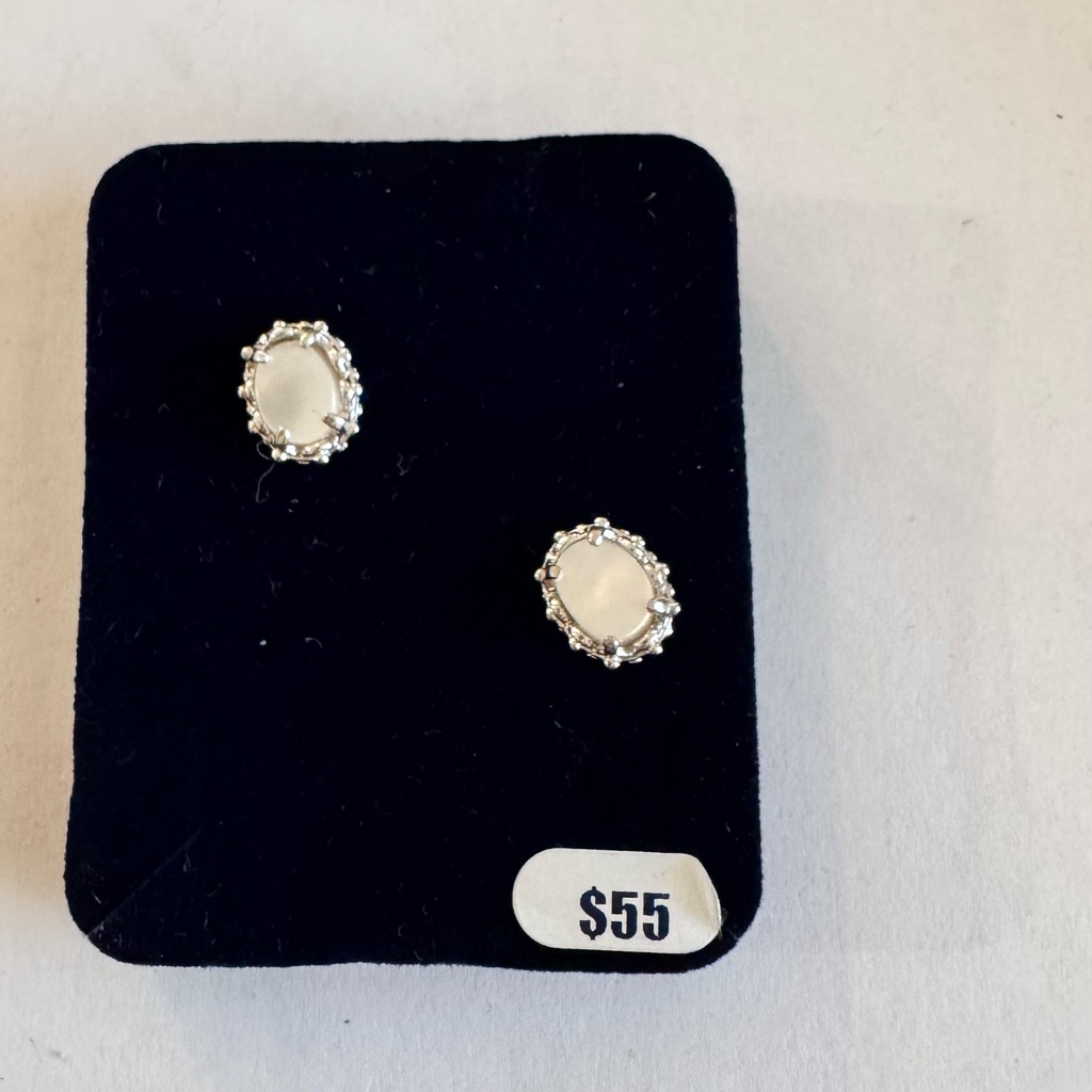Montana- Silver Mother Of Pearl Design Earring